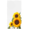IUOCFER Blooming Sunflower & Green Leaves Hand Towels, Floral Decorative