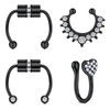AceFun Fake Septum Nose Ring, Horseshoe-Shaped False Nose Ring Reusable