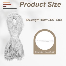 MECCANIXITY 437 Yard Metallic Cord,1mm(0.04inch) Silver Ornaments Strings Metallic Non Stretch Thread Tinsel Rope Christmas Ribbon for Gift Wrapping,Jewelry Making, DIY Crafts