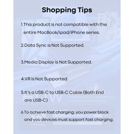 INPPYTON 40Ft USB C to USB C Cable 60W, Nylon Braided Extra Long Type C to Type C Charger Cord (No Data Transfer) for USBC Phone/Tablet/Pixel/Switch and Other USB-C Devices