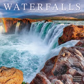 Waterfalls 2026 Calendar | Square Wall Calendar | Travel & Nature Gift | Plastic Free Packaging | by Avonside Publishing