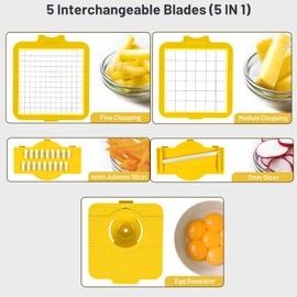 AISHUJIE Mandoline Slicer Vegetable Chopper with Container - Multifunctional Food Chopper Salad,Garlic Chopper Vegetable Slicer Dicer Cutter, 11 in 1