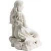 Mermaid Sitting on Beach - White Sculpture Figurine Statue *BRAND