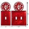 SWEN Products Fire Rescue Wall Plate Cover (Double Switch, Red)