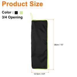 QUARKZMAN 2 Stücke Nassschirm Tasche 15" Oxford Tuch Schirmhülle mit Mikrofaser Innen Wasserdicht Tragbare Kompakte Etuis für Faltbare Reiseschirme, Schwarz/Grün