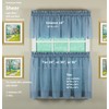Today's Curtain Emelia Original Voile Tier Pair 36", Wedge Blue,