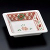Aka-e Manzuri Square Bowl [11 x 11 x 3.3 cm