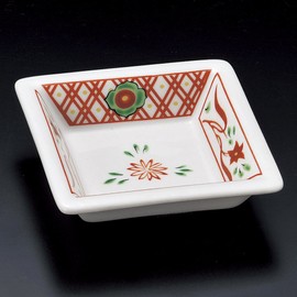 Aka-e Manzuri Square Bowl [11 x 11 x 3.3 cm 199g] [Shokado] Import | Restaurants, Ryokan, Japanese Tableware, Restaurants, Stylish, Tableware, Commercial Use