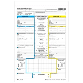 RNKVERLAG European Road Accident Report - SD, 1 x 2 Sheets, DIN A4, 1 Pack of 10