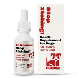 OH NORMAN! Stop Itching by Kaley Cuoco, All-Natural Itch Relief Supplement for Dogs, Vet Nutritionist-Backed,for All Life Stages and Breeds, 1 Fl Oz