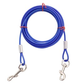 JP Number Long Lead, Dog Leash Pet Supplies, Heavy Duty Steel Wire, For Training, Small Dogs, Medium Dogs, Large, 16.4 ft (5 m), Blue