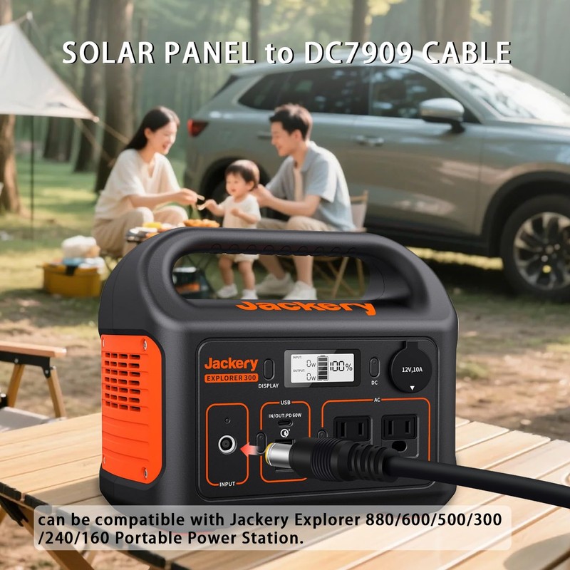 COMeap 6FT 2M 12AWG+14AWG Solar Connector to DC 8mm Adapter