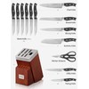 Knife Block Set, FOHERE 14 Pieces Razor-Sharp Self Sharpening Knife