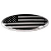 7 Inch Front Grille Rear Tailgate American Flag Emblem Compatible