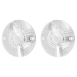 HCmotorku 2 Pack Motorcycle Flat Turn Signal Lens Cover 3.5" Fit for Harley Touring Road King Electra Glides Ultra Glide Road Glide Street Glide 1986-2023