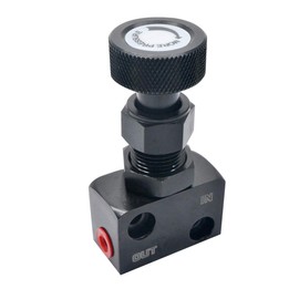 Riloer Universal Car Brake Regulator Brake Proportioning Preload Valve AdjDEter Black AdjDEtable Button Screw Type Pressure Regulator