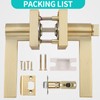 EHOMEWARE 6 Pack Door Handles, Satin Brass Door Knobs Privacy
