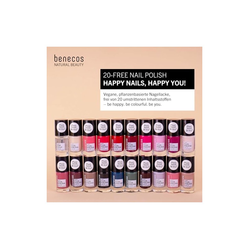 Benecos 20-Free Vegan Nail Polish Lovely Lavender - Plant-Based Nail