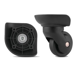 Volein 1 Pair Suitcase Wheels Replacement Wheels for Suitcase Suitcase Replacement Wheels with 4 Screw Holes, V293-black, W293