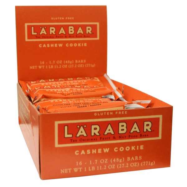 Larabar Cashew - Bandeja para galletas (16 unidades)