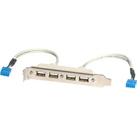 StarTech.com 4 Port USB A Female Slot Plate Adapter - USB panel - 4 pin USB Type
