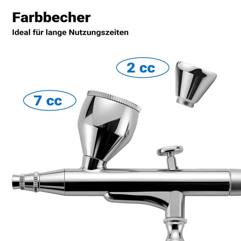 Wiltec Airbrush Gun X501, Air Brush with 0.3 mm Nozzle