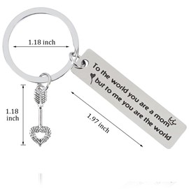 Best Mom Keychain for Women, Mother's Day Gifts from Daughter Son, Cute Keychains Mother Keyring Gifts for Birthday Christmas