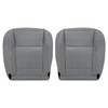 FZJDSD Gray Driver & Passenger Side Bottom Leather Replacement Seat