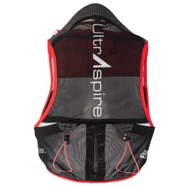 UltrAspire Big Bronco Lightweight Running Race Vest - Pitch Black/Red, Large (43"-46")