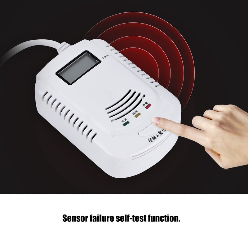 Combustible Gas Detector Live Action Speech LED Display Alarm Combustible