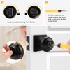 Probrico Black Privacy Door Knobs, Bathroom/Bedroom Square Door Knobs with