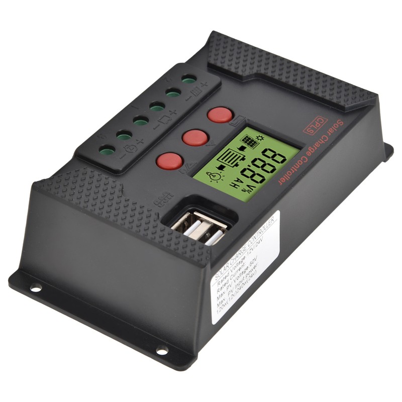PWM Solar Charge Controller 12V 24V 60A Battery Charging Regulator