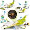 Demkia 3 in 1 City Passenger Airplane Building Sets with