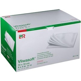 Vliwasoft Non-Woven Sterile Dressings, 4 Ply, 50 x 5 Dressings (10 x 10 cm)