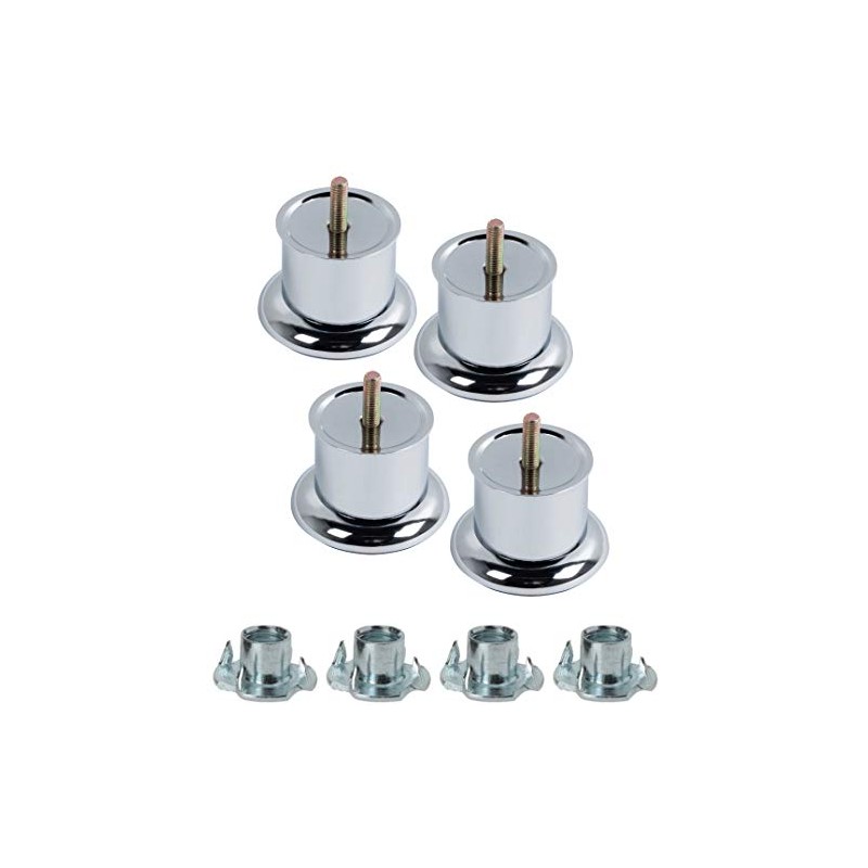 Molly Malou 4 x Chrome Sofa Furniture Legs Couch Worktop