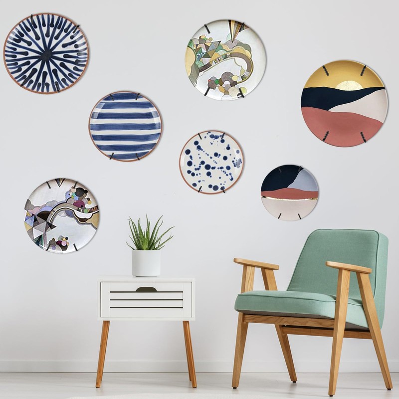 Hotop 12 Pcs Plate Hangers for The Wall 6, 8,