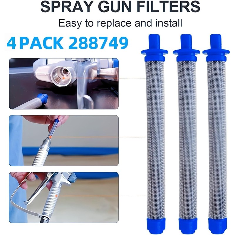 4 pcs 288749 Airless Spray Gun Filter and 2 pcs