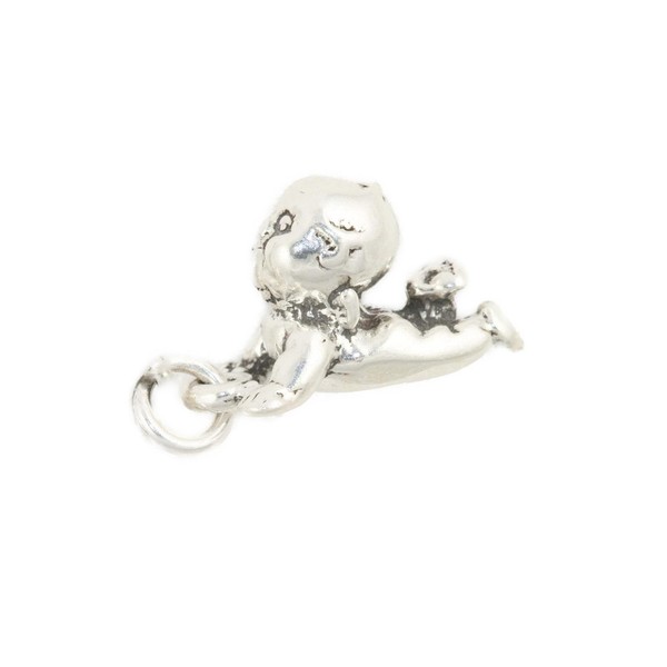 Generic Crawling Kewpie-Like Doll 3D 925 Solid Sterling Silver Charm