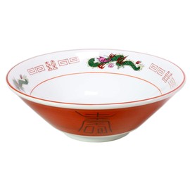 Red Roll Mitsu Ryujiriri 6.8 Bowl [φ8.5 x 3.0 inches (21.5 x 7.5 cm)] [Ramen Rond] [Chinese Cuisine, Ramen Shop, Restaurant, Commercial Use]