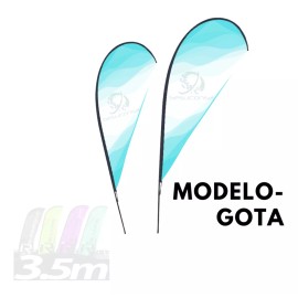 Sesuconsa by Proveer de Mexico Asta De Bandera 3.5m Flag Banner Feather Flag Pole