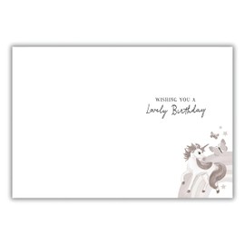 Goddaughter 4th Birthday Card - Special Goddaughter - Age 4 - Pretty Unicorn and Rainbow - Made in the UK - Eco-Friendly