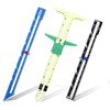 Heclia T-Shaped Sliding Gauge Sewing Gauge Measuring Tool Set 5-in-1