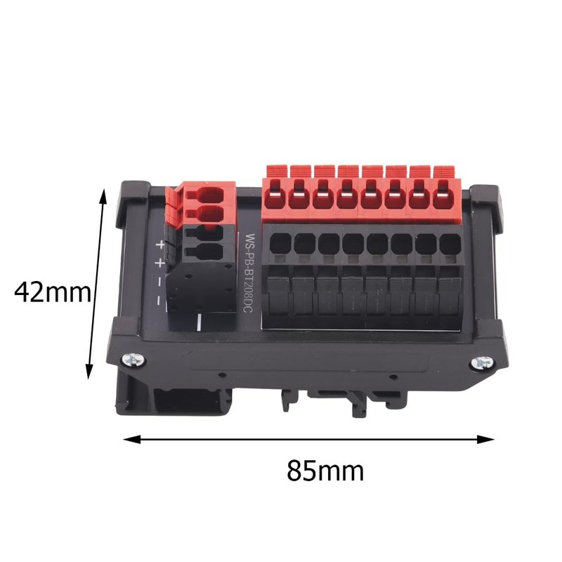 Jienk 300V DC10A 2 in 8 Out Power Distribution Module,