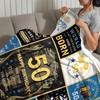 50th Birthday Blanket, 50 Year Old Gifts for Men, 50th