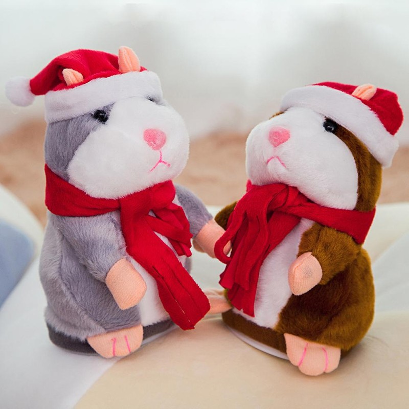 Christmas Talking Walking Voice Changing Electric Hamster Electronic Pet Plush