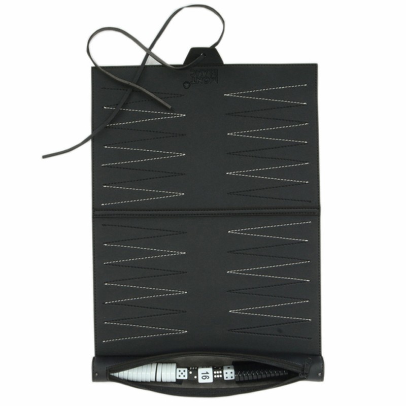 Portable Backgammon with PU Leather Chess Board Foldable Backgammon Board