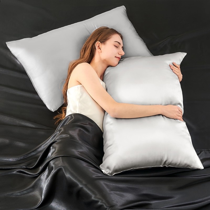 INFIIXSO Mulberry Silk Pillowcase for Hair and Skin, Queen Size