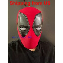 Unbranded US Ship Deadpool 3 Helmet Mask Light Up Movable Eyes Remote Control Red Headwear