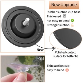 STWWO Suction Cup Hooks for Shower, Bathroom, Hanging Towels, Loofah, Robe, Mounting on Shower Glass Doors, Tile, Mirrors, Brushed Nickel, Rubber Suction Cup, 4-Pack