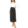 Hoerev Women Print Dot with Pockets Pleated Long Skirt Beach